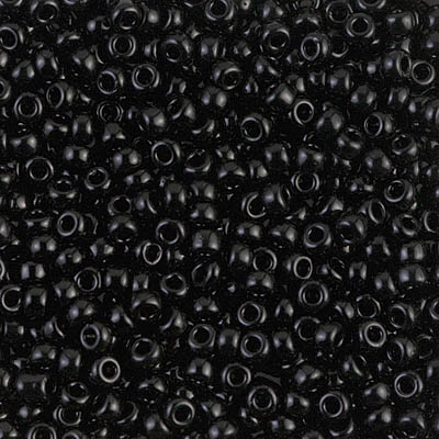 8-401:  8/0 Black Miyuki Seed Bead 