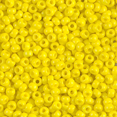 8-404:  8/0 Opaque Yellow Miyuki Seed Bead 