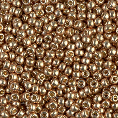 8-4204:  8/0 Duracoat Galvanized Champagne Miyuki Seed Bead 