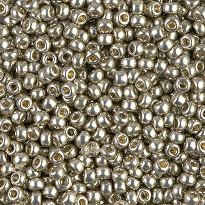 8-4221:  8/0 Duracoat Galvanized Light Pewter Miyuki Seed Bead 
