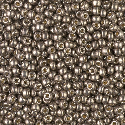 8-4222:  8/0 Duracoat Galvanized Pewter Miyuki Seed Bead 