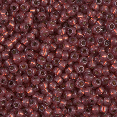 8-4245:  8/0 Duracoat Silverlined Dyed Nutmeg Miyuki Seed Bead 