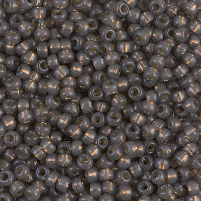 8-4250:  8/0 Duracoat Silverlined Dyed Taupe Miyuki Seed Bead 