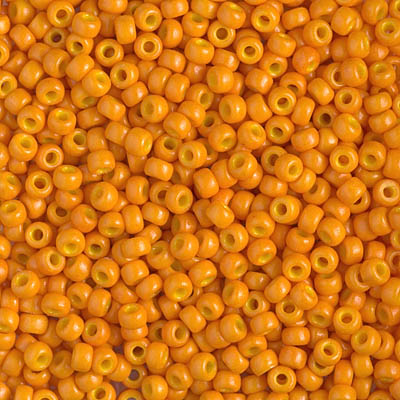 8-4454:  8/0 Duracoat Dyed Opaque Kumquat Miyuki Seed Bead 