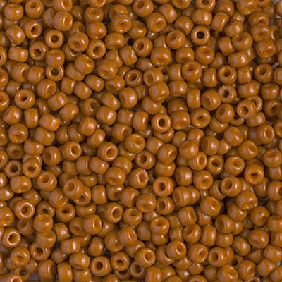 8-4458:  8/0 Duracoat Dyed Opaque Persimmon Miyuki Seed Bead 