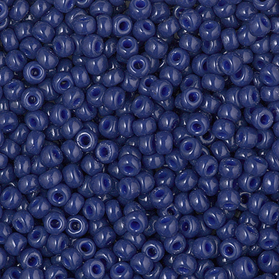 8-4493:  8/0 Duracoat Dyed Opaque Navy Miyuki Seed Bead 
