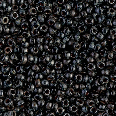 8-4511:  8/0 Black Picasso Miyuki Seed Bead 