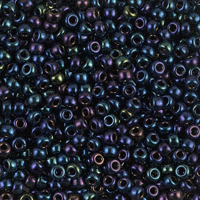 8-452:  8/0 Metallic Dark Blue Iris (Was 722) Miyuki Seed Bead 