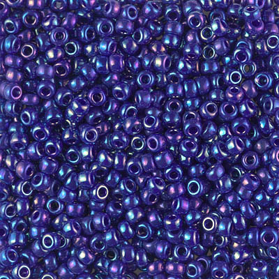 8-484:  8/0 Opaque Cobalt AB Miyuki Seed Bead 
