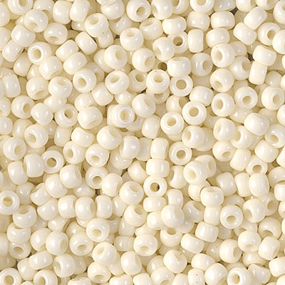 8-491:  8/0 Ivory Pearl Ceylon Luster Miyuki Seed Bead 
