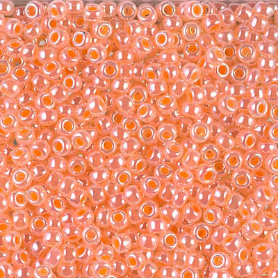 8-539:  8/0 Salmon Ceylon Miyuki Seed Bead 