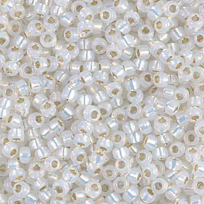 8-551:  8/0 Gilt Lined Opal  Miyuki Seed Bead 