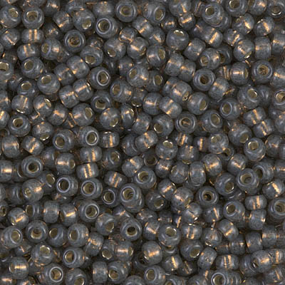 8-650:  8/0 Dyed Rustic Gray Silverlined Alabaster Miyuki Seed Bead 