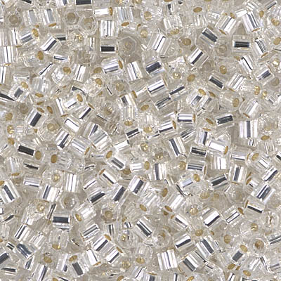 8C-1:  8/0 Cut Silverlined Crystal  Miyuki Seed Bead 