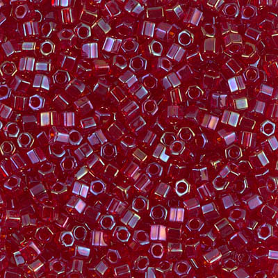 Caravan Beads - Miyuki - 8C-167: 8/0 Cut Transparent Red