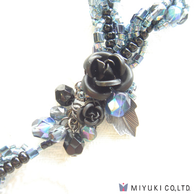 BFK-134:  Miyuki Spiral Rope Nocturne Necklace Kit 