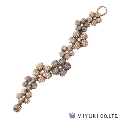 BFK-156:  Miyuki Right Angle Weave Flower Bracelet Kit 
