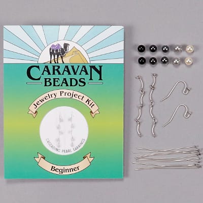 Cascading Pearl Earrings - Grayscale 