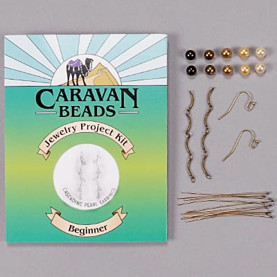 Cascading Pearl Earrings - Sepia 