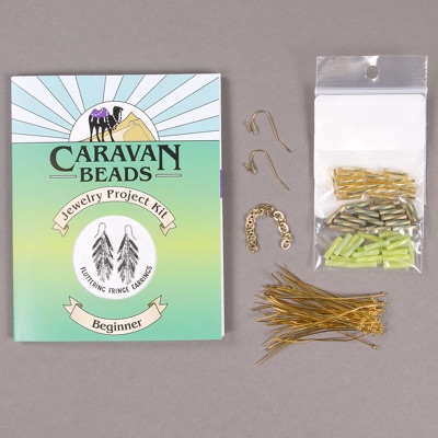 Fluttering Fringe Earrings - Green Parakeet 