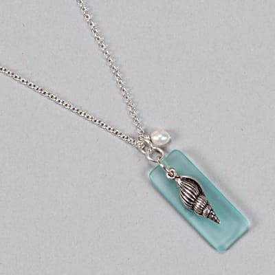 Sea Charmer Necklace Kit - Aqua and Silver - BGK-SCN-AQ