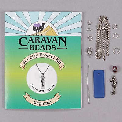 Sea Charmer Necklace - Sapphire and Antique Silver 