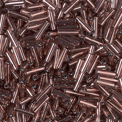 BGL2-978:  6mm Miyuki Bugle Bead Copper Lined Pale Amethyst 