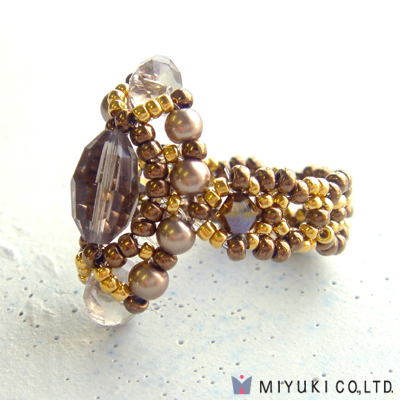 BO-046-2:  Miyuki Brown Brilliant Ring Kit 