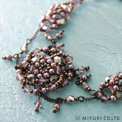 BO-079-1:  Miyuki Crystal Doily Bracelet Kit 