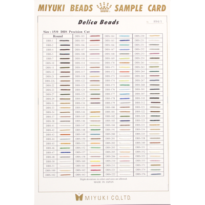 Caravan Beads - 15/0 Delica Cards