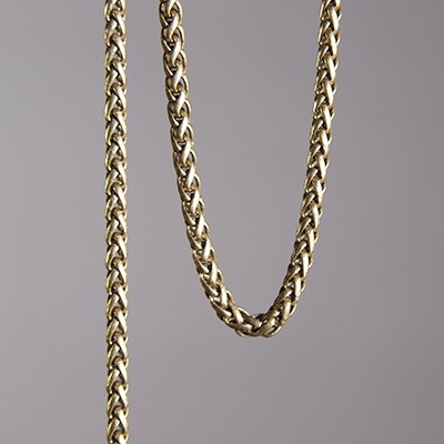 CH0002-AB: 3mm Wheat Chain - Antique Brass (5ft) 