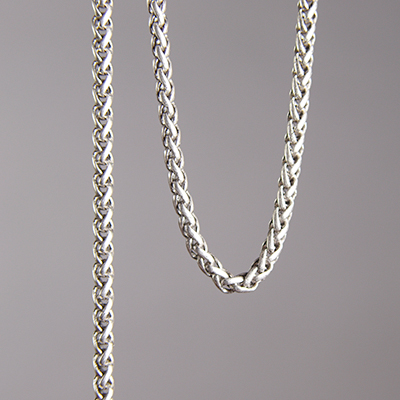 CH0002-AS: 3mm Wheat Chain - Antique Silver (5ft) 