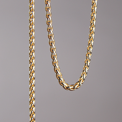 CH0002-G: 3mm Wheat Chain - Gold (5ft) 