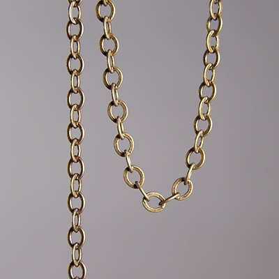 CH0003-AB: 5x4.5mm Flat Cable Chain - Antique Brass (5ft)  