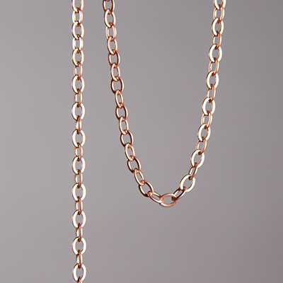 CH0004-AC: 4x3mm Flat Cable Chain - Antique Copper (5ft) 