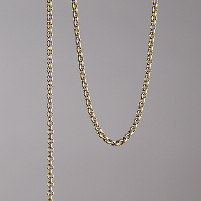 CH0005-AB: 2mm Rolo Chain - Antique Brass (5ft) 