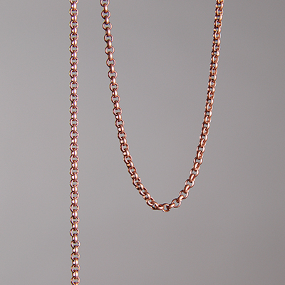 CH0005-AC: 2mm Rolo Chain - Antique Copper (5ft) 