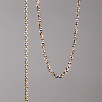 CH0005-G: 2mm Rolo Chain - Gold (5ft) 