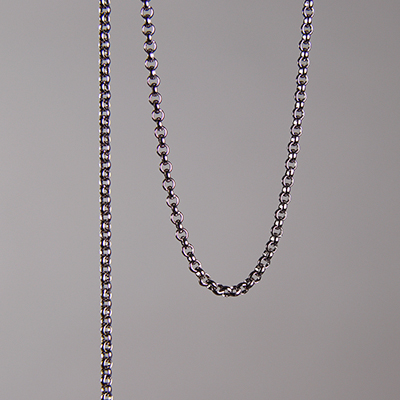 CH0005-GM: 2mm Rolo Chain - Gunmetal (5ft) 