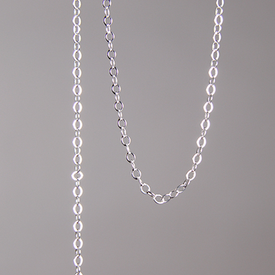CH0006-S: 2 x 1mm Petite Cable Chain - Silver (5ft)  