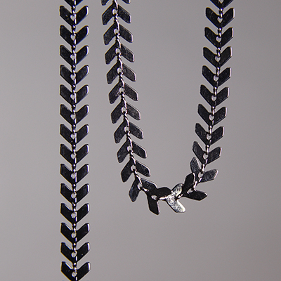 CH0007-GM: 6.5mm Chevron Chain - Gunmetal (5 ft) 