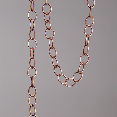 CH0009-AC: 6 x 5mm Link Chain - Antique Copper (5 ft) 