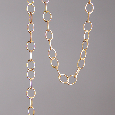 CH0009-MG: 6 x 5mm Link Chain - Matte Gold (5 ft) 