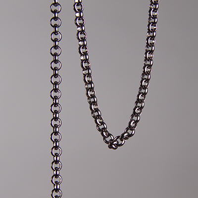 CH0010-GM: 3.5mm Rolo Chain - Gunmetal (5 ft) 
