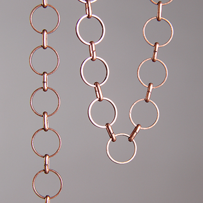 CH0011-AC: 9mm Round Chain - Antique Copper (5 ft) - Discontinued 