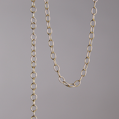 CH0013-AB: 4.2 x 4mm Fine Round Cable Chain - Antique Brass (5 ft) 