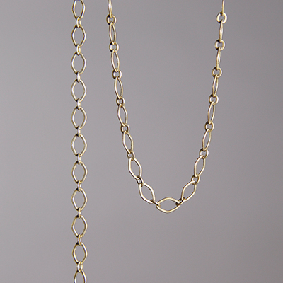 CH0014-AB: 4 x 3mm Oval Link Cable Chain - Antique Brass (5 ft) 