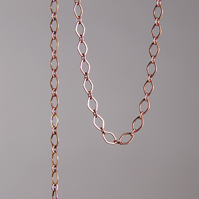 CH0014-AC: 4 x 3mm Oval Link Cable Chain - Antique Copper (5 ft) 