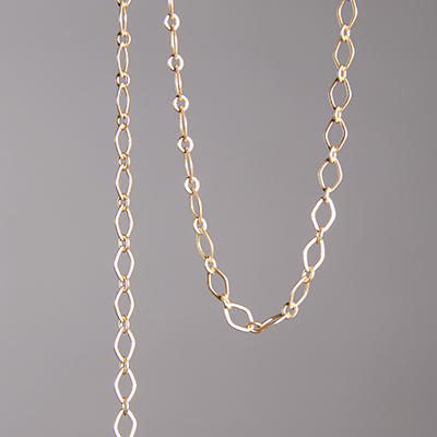 CH0014-MG: 4 x 3mm Oval Link Cable Chain - Matte Gold (5 ft) 