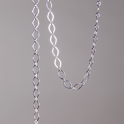 CH0014-S: 4 x 3mm Oval Link Cable Chain - Silver Plated (5 ft) 